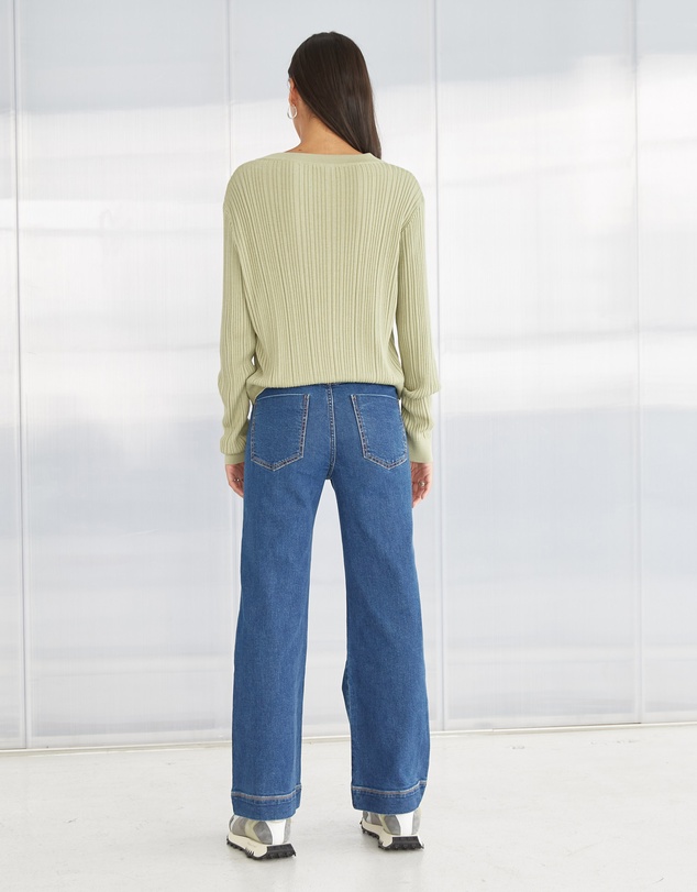DRICOPER DENIM - Dani Sage Green Tencel Cardigan