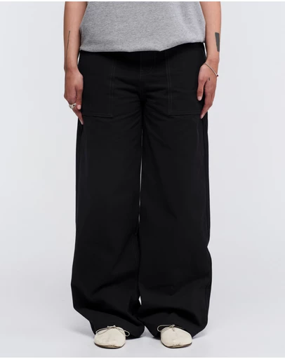 PSEUSHI - Loose Cut Canvas Fatigue Pants
