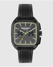 Aston Martin - ULT IP Black Silicone Strap Watch
