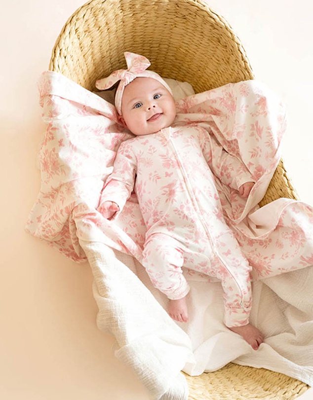 Bebe by Minihaha - Fern Birds Organic LS Zipsuit - Babies