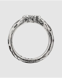 Haze & Glory - ICONIC EXCLUSIVE - Ring Men Crystal Signet Band 925 Sterling Silver