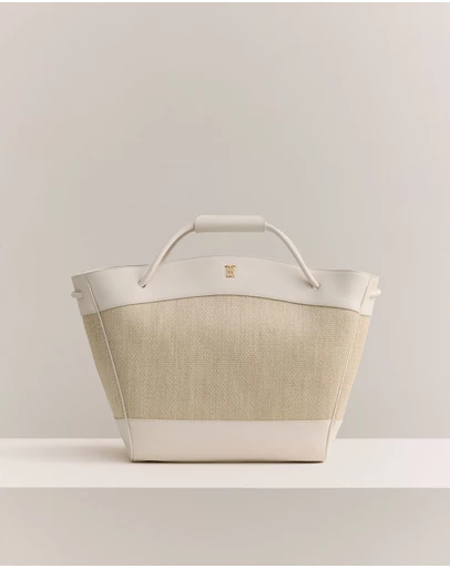 Trenery - Caelis Woven Bag in Alabaster