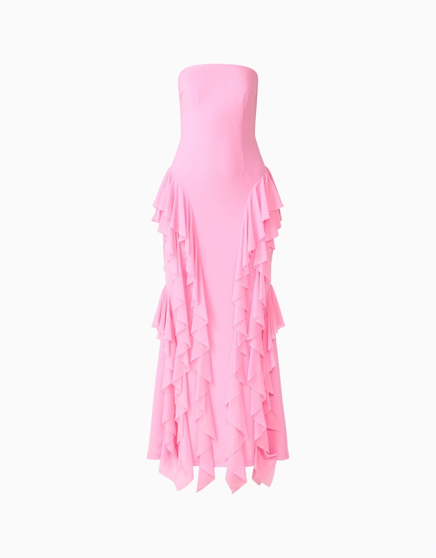Elliatt - Amelina Strapless Ruffle Gown In Pink