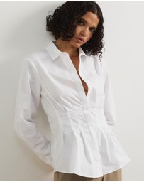 Atmos&Here - Marcy Pin Tuck Long Sleeve Shirt
