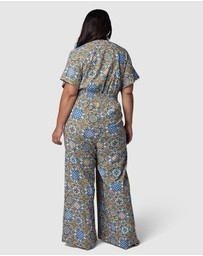 Something 4 Olivia - Zoe Linen Printed Jumpsuit