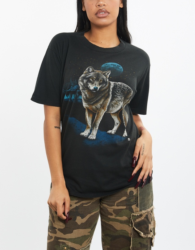 Vintage by The Real Deal - Pre Loved - 1987 Wildlife Wolf Tee
