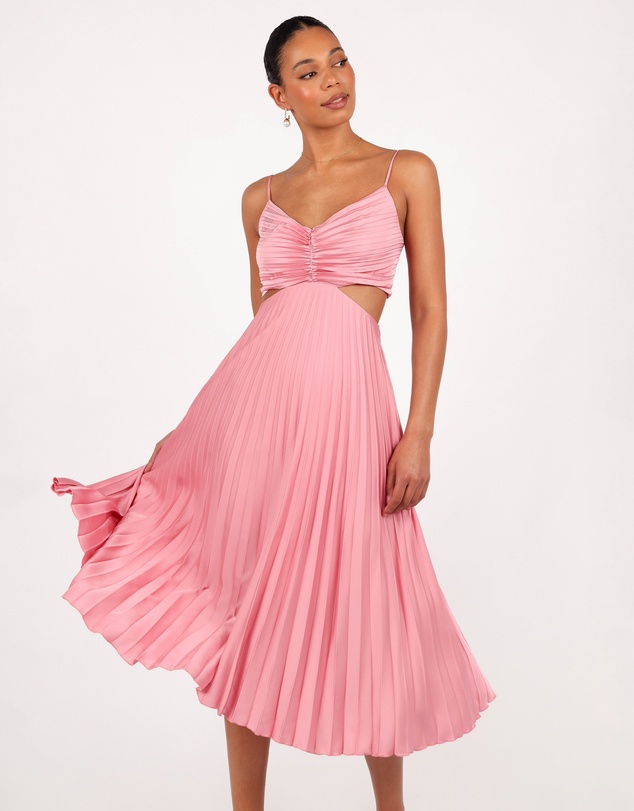 Petal & Pup - Niamh Midi Dress - Poppy Pink