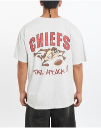 Vintage by The Real Deal - Pre Loved - Vintage 90s NFL Kansas City Chiefs Taz Devil Looney Tunes Cartoon Tee