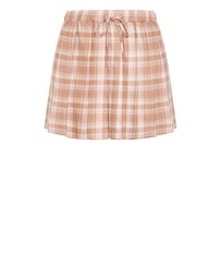 City Chic - Plus size Lilly Check Mini Skirt - pink