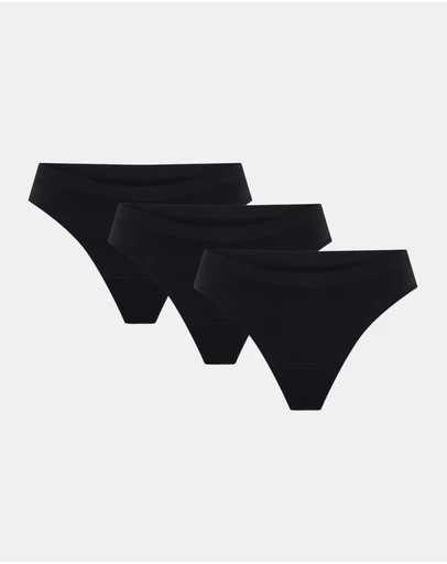 Modibodi - Soft Stretch Seamless Period Underwear Thong Light Absorbency 3 Pack