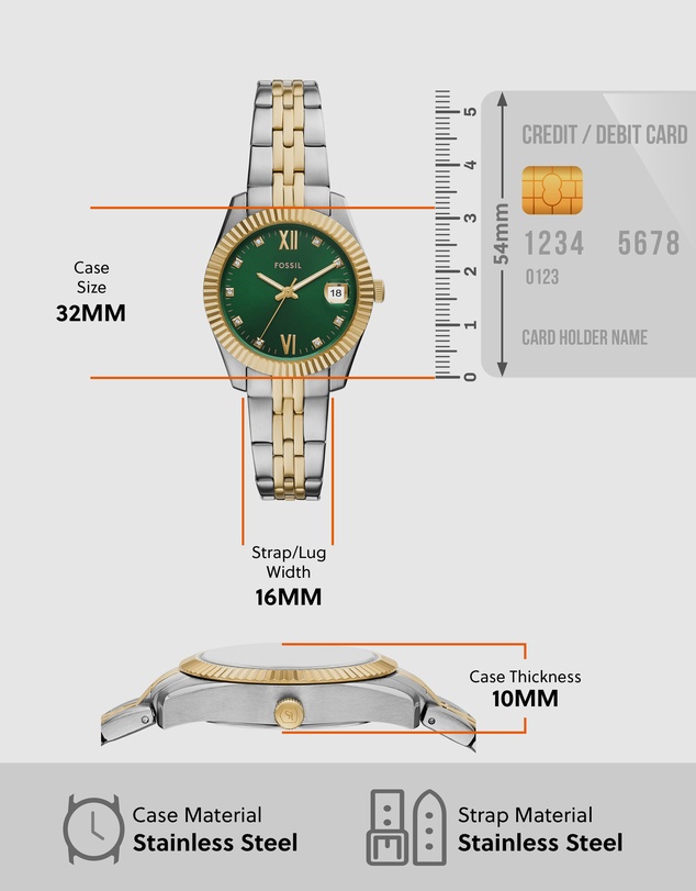 Fossil - Scarlette Two Tone Analogue Watch