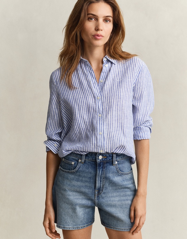 Gant - Regular Fit Striped Linen Shirt