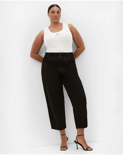 City Chic - Plus size Harley Fit Stretched Waist Jean - black