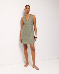 AERE - Jenna Linen Shift Mini Dress