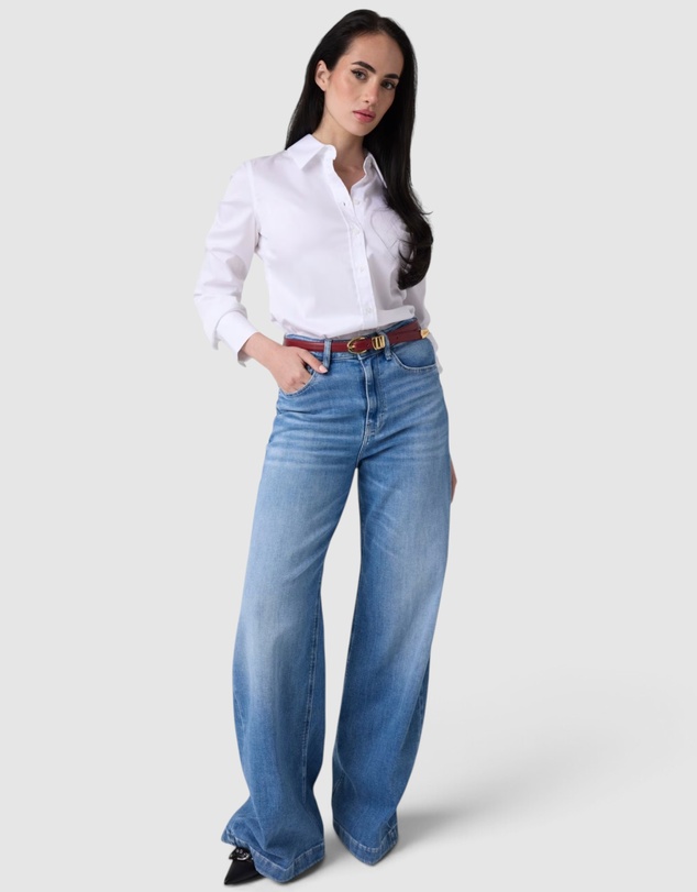 GUESS - High-Rise Bellagio Wide Leg Jeans