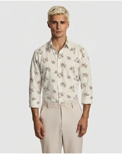 yd. - Lucio Slim Floral Shirt
