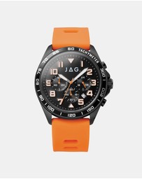 Jag - Beachport Mens Black Dial 46mm Orange Watch