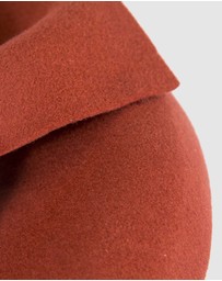 Max Alexander - Winter Rust Felt Pillbox with Bow