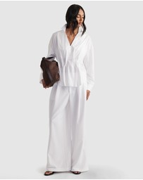 Decjuba - Pia Pleated Oversized Shirt