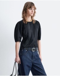 & Other Stories - Satin Puff-Sleeve Top