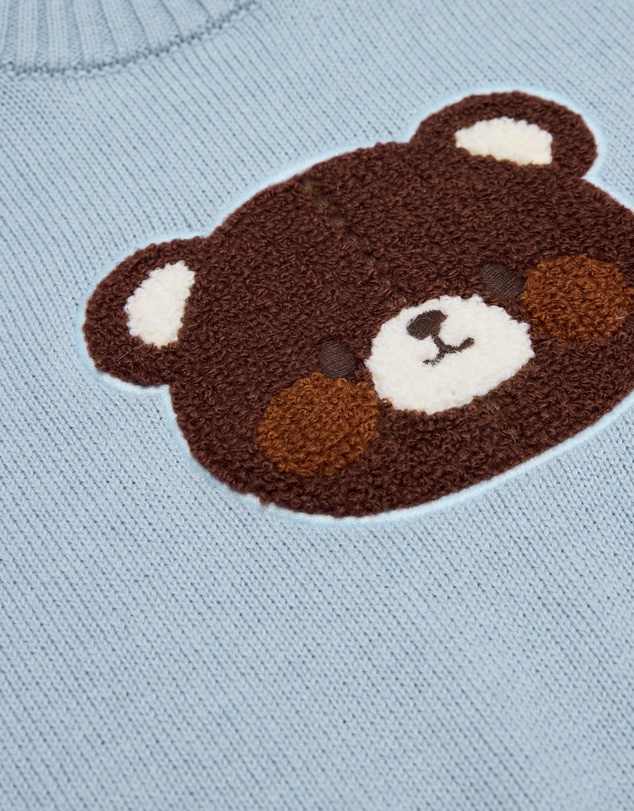 Country Road - Cotton Bear Applique Knit