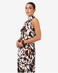 Forcast - Hazel Printed Halter Dress
