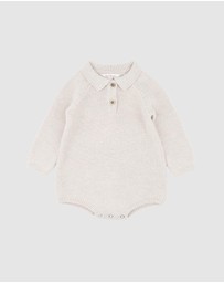 Bebe by Minihaha - Jake Knitted Organic Bodysuit - Babies
