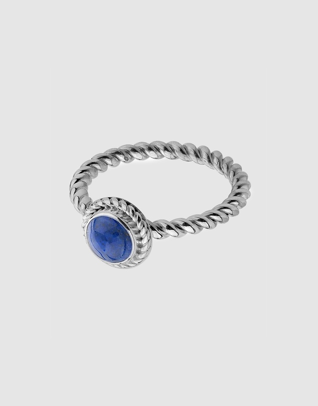 Elli Jewelry - Ring Lapis Lazuli Birthstone September 925 Sterling Silver