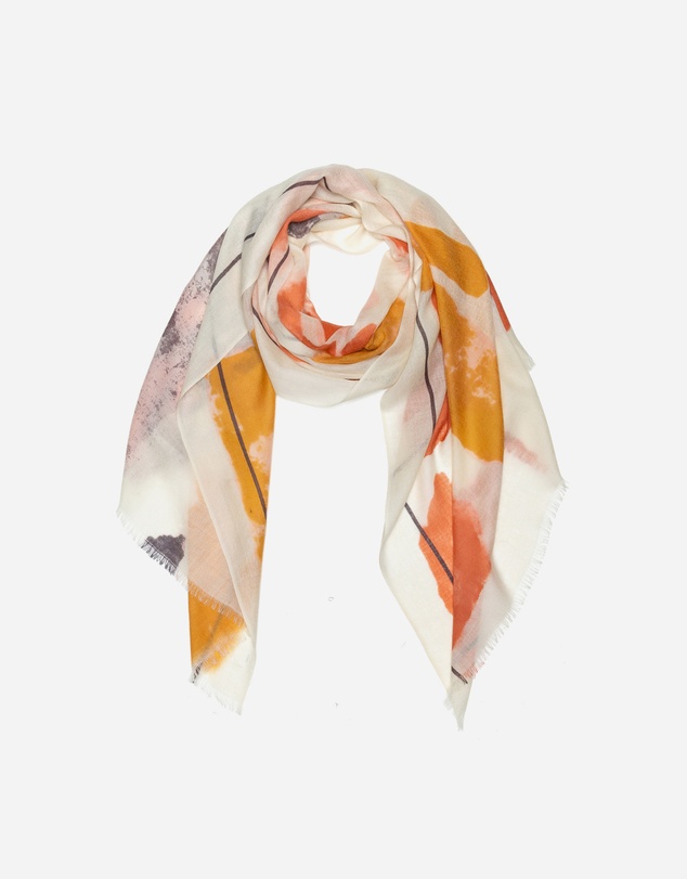 Ozwear Connection Uggs - 100% Australian Wool Print Scarf Orange and Grey