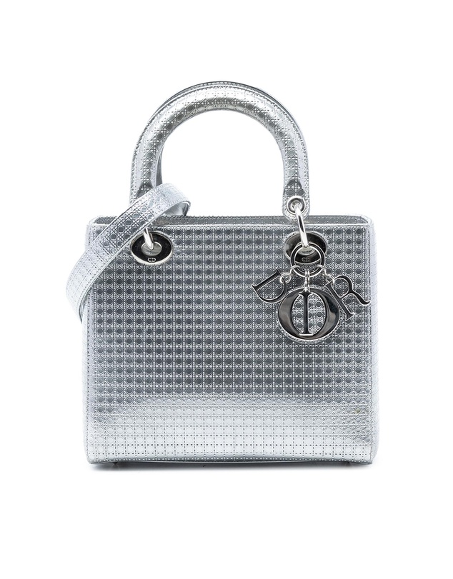 Pre-Loved by Azura Reborn - Pre-Loved Medium Metallic Patent Microcannage Lady Dior