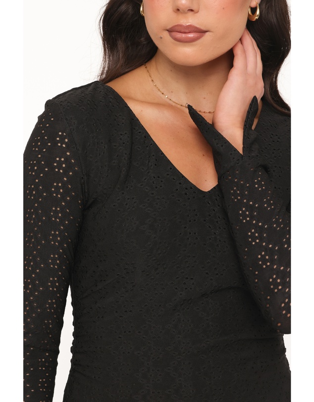 Petal & Pup - Brooklyn Eyelet Top - Black