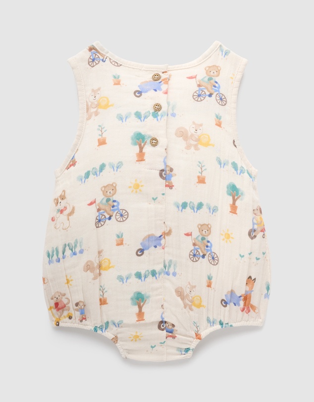 Purebaby - Crinkle Bodysuit-Kids-Babies