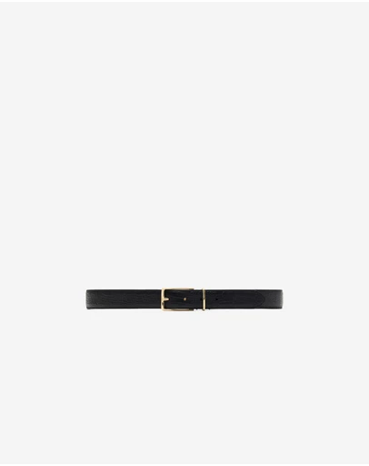 Calibre - Croc Embossed Leather Belt Black