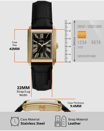 Fossil - Carraway Black Analogue Watch