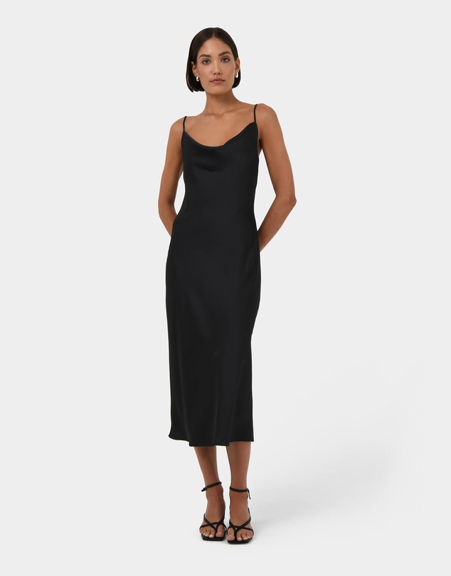 Forcast - Joy Satin Cowl Neck Dress