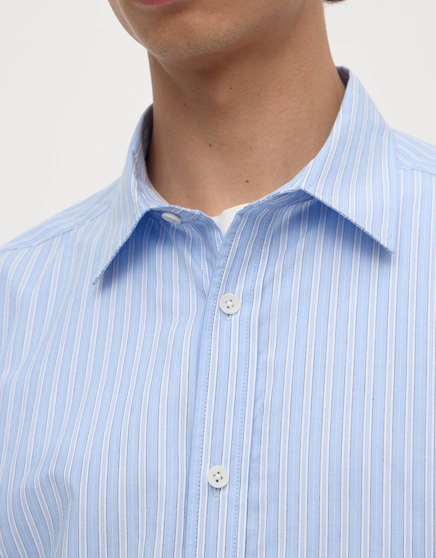 Assembly Label - Rome Long Sleeve Shirt Blue Stripe