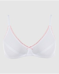 Royce Lingerie - My First Bra Pure Cotton & Lace Bra 2 Pack