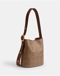 Coach - Coated Canvas Signature Bleecker Bucket Bag