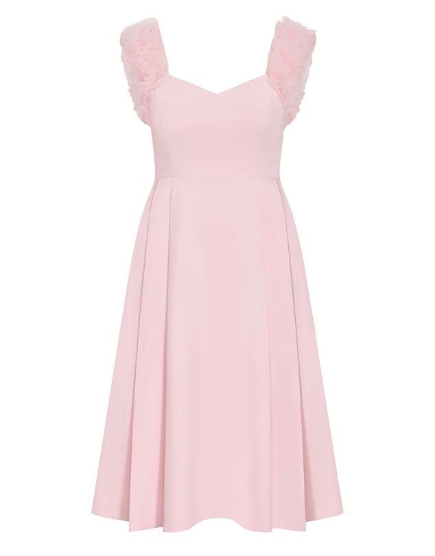 City Chic - Roselyn Ruffle Tulle Midi Dress