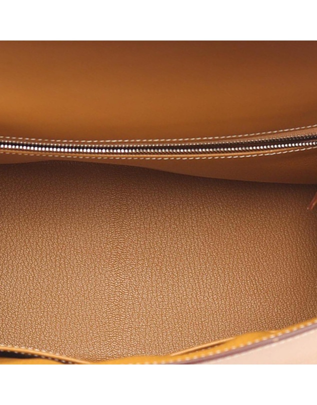 Hermes - Pre-Loved HERMES Kelly 32 Handbag Chamonix leather leather Chamonix leather Brown Natural Used Women