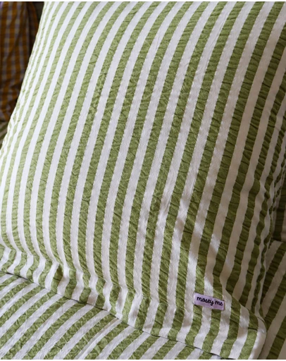 Mosey Me - Seersucker Stripe Euro Pillowcase Set