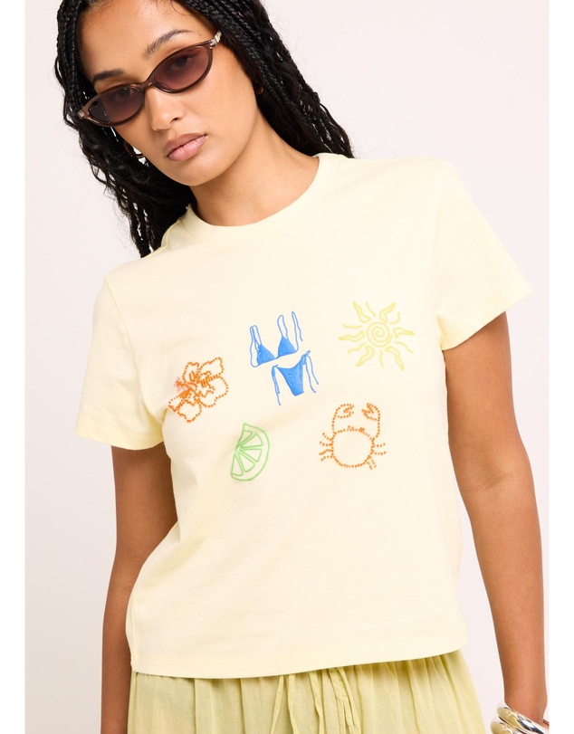 Subtitled - Vacation Beaded Baby Tee