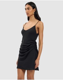 With Harper Lu - Georgette Draped Mini Dress