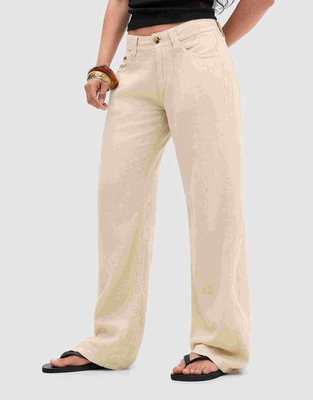 BDG By Urban Outfitters - Kayla Lowrider Linen Trousers