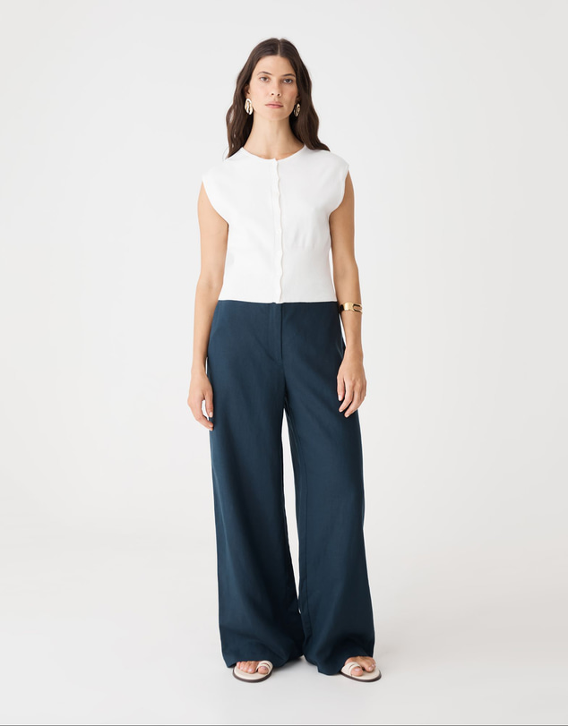 Forcast - Faye Sleeveless Button Up Knit