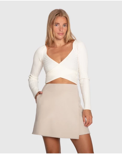 Belle & Bloom - Free Bird Wool Blend Wrap Skirt