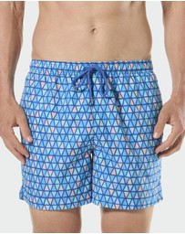 Mitch Dowd - Mitchdowd Ocean Mosaic Blue  Swim Shorts
