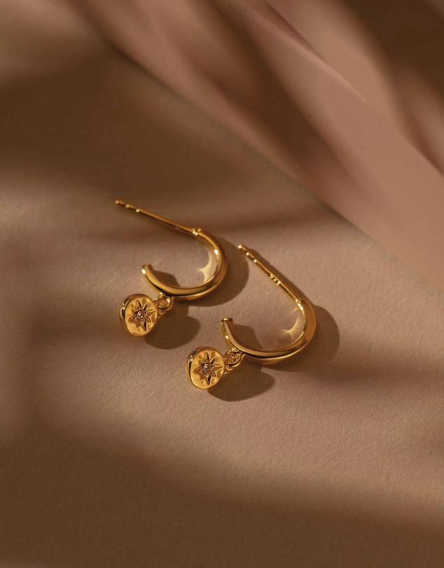 Kirstin Ash - Star Coin Hoops