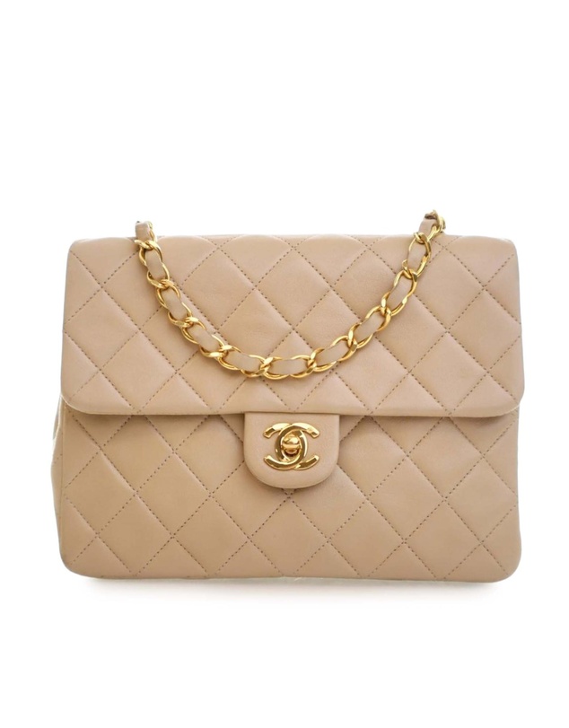 Pre-Loved by Azura Reborn - Pre-Loved Small Square Quilted Lambskin Flap