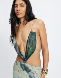 Jaded London - Strappy Maxi Dress - Abstract Print
